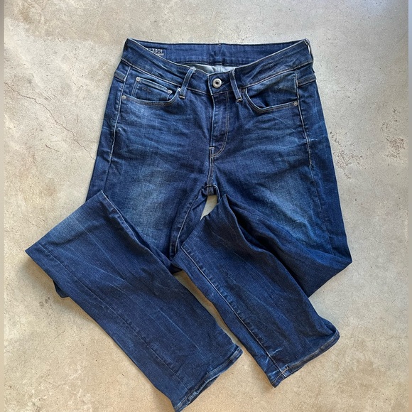 EUC G-Star RAW waist 27 Length 32 High straight leg jeans - Picture 3 of 11